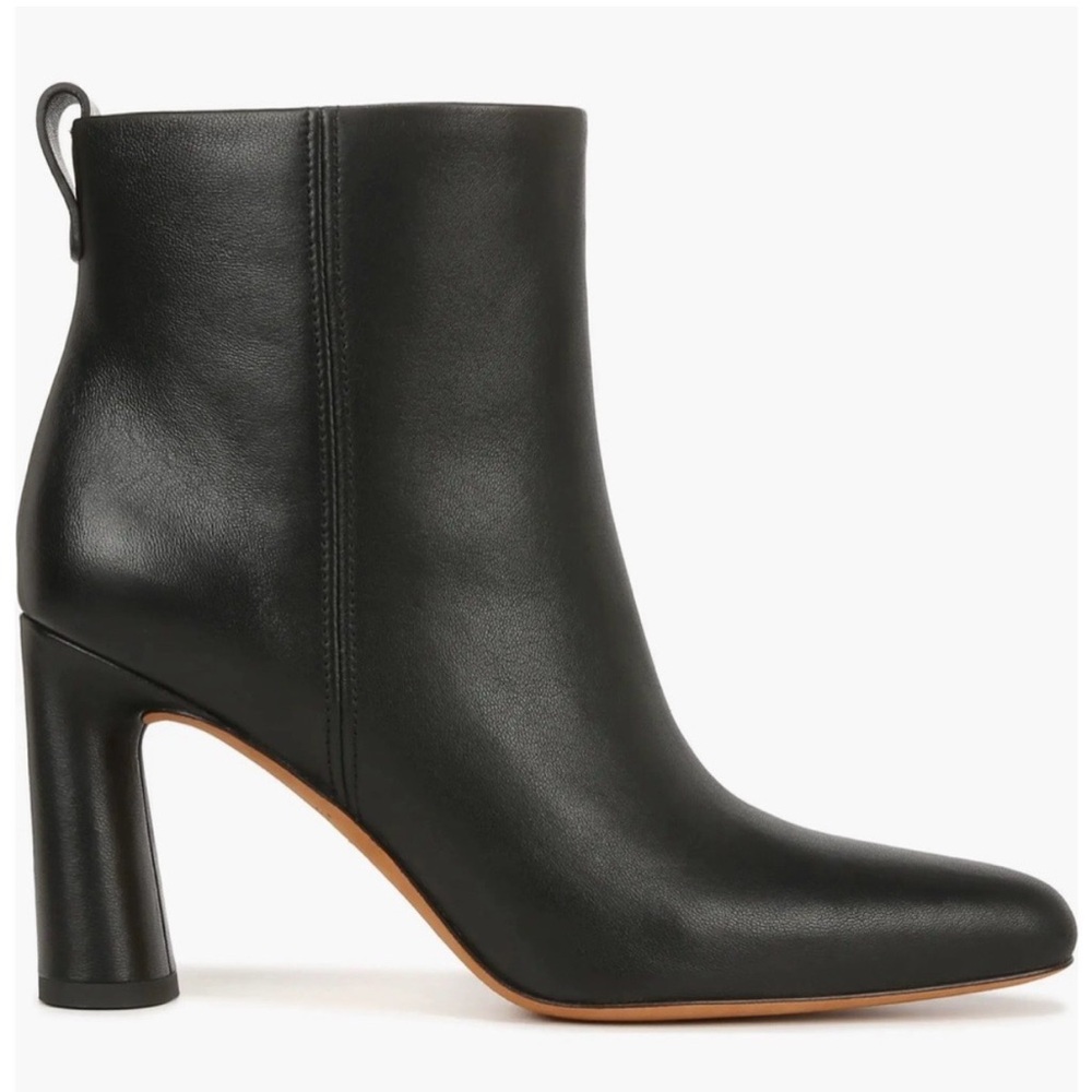 Vince Black Hillside Leather Ankle Boots Bootie 8.5